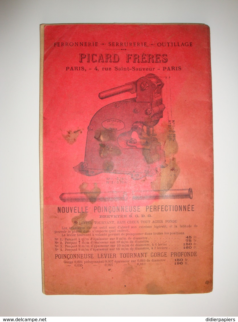 Catalogue De Serrurerie Ferronnerie Quincaillerie Spéciale Pour Le Batiment 1895 Picard Frères à Paris - Petits Métiers