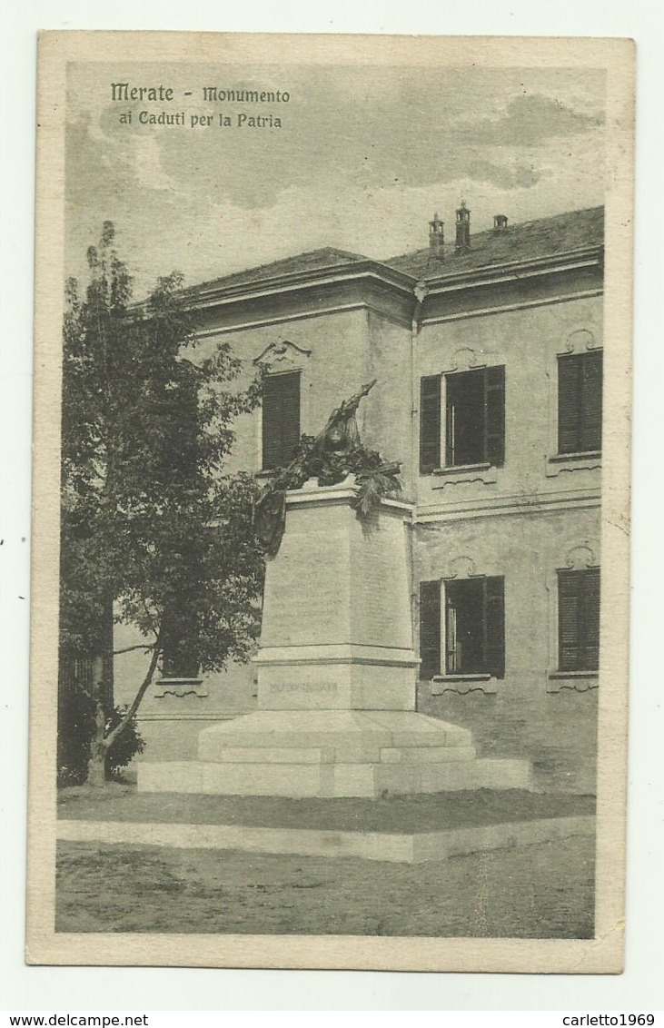 MERATE - MONUMENTO AI CADUTI PER LA PATRIA  VIAGGIATA  FP - Lecco