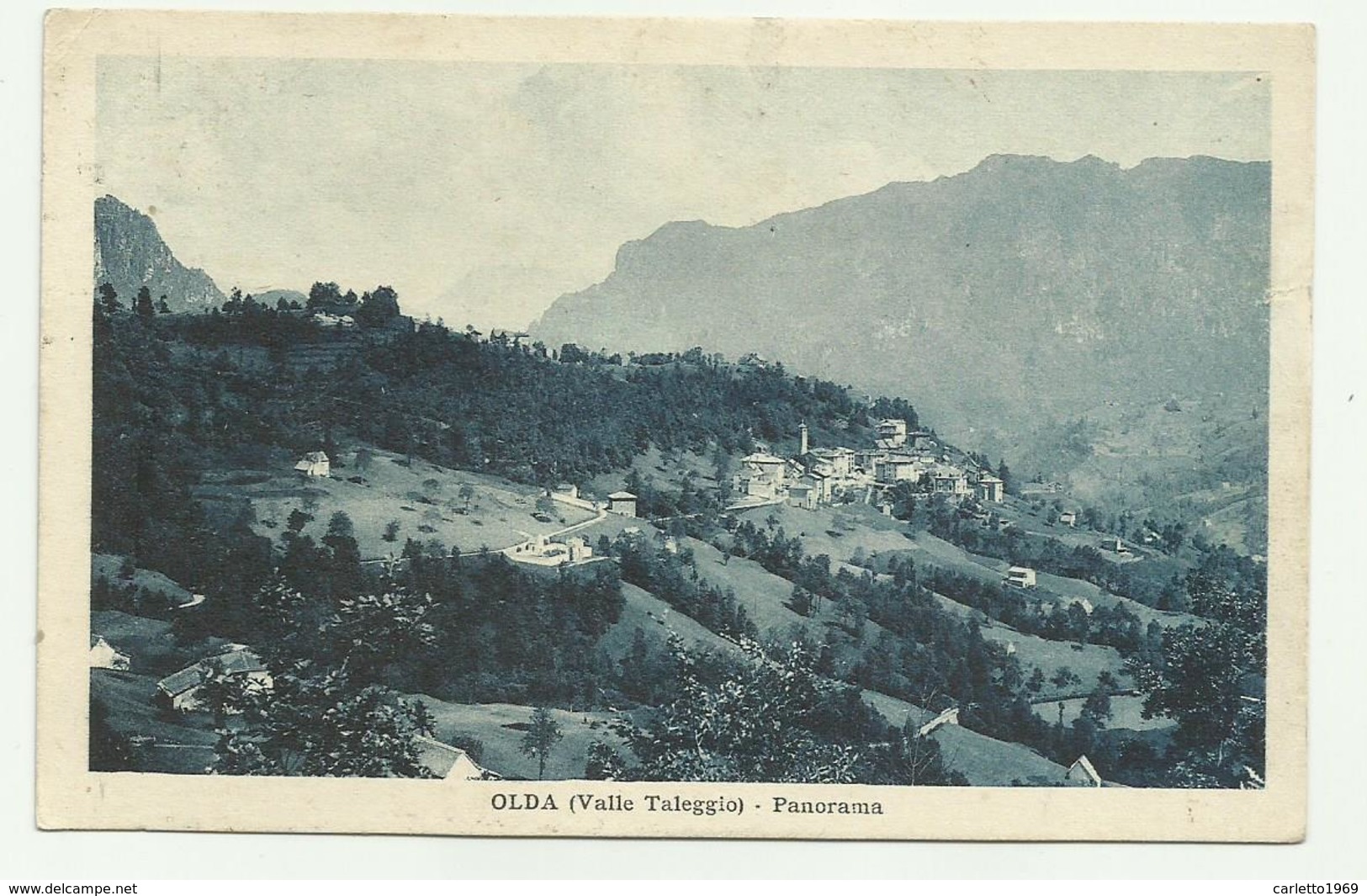 OLDA ( VALLE TALEGGIO ) PANORAMA 1927  VIAGGIATA FP - Bergamo