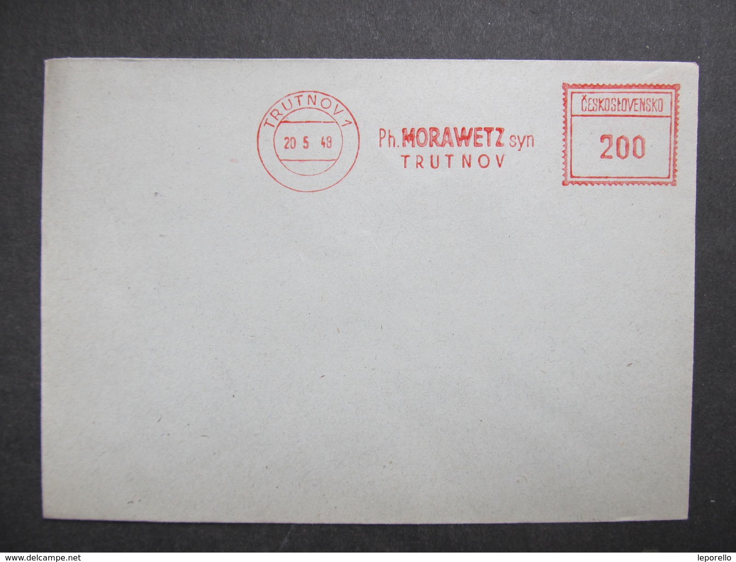 Brief Trutnov Morawetz 1948 Frankotype Postfreistempel // L0582 - Covers & Documents