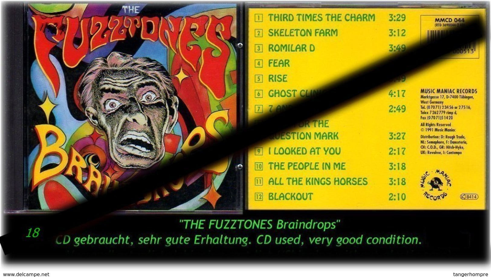 "THE FUZZTONES" BRAINDROPS-1991- - Hard Rock & Metal