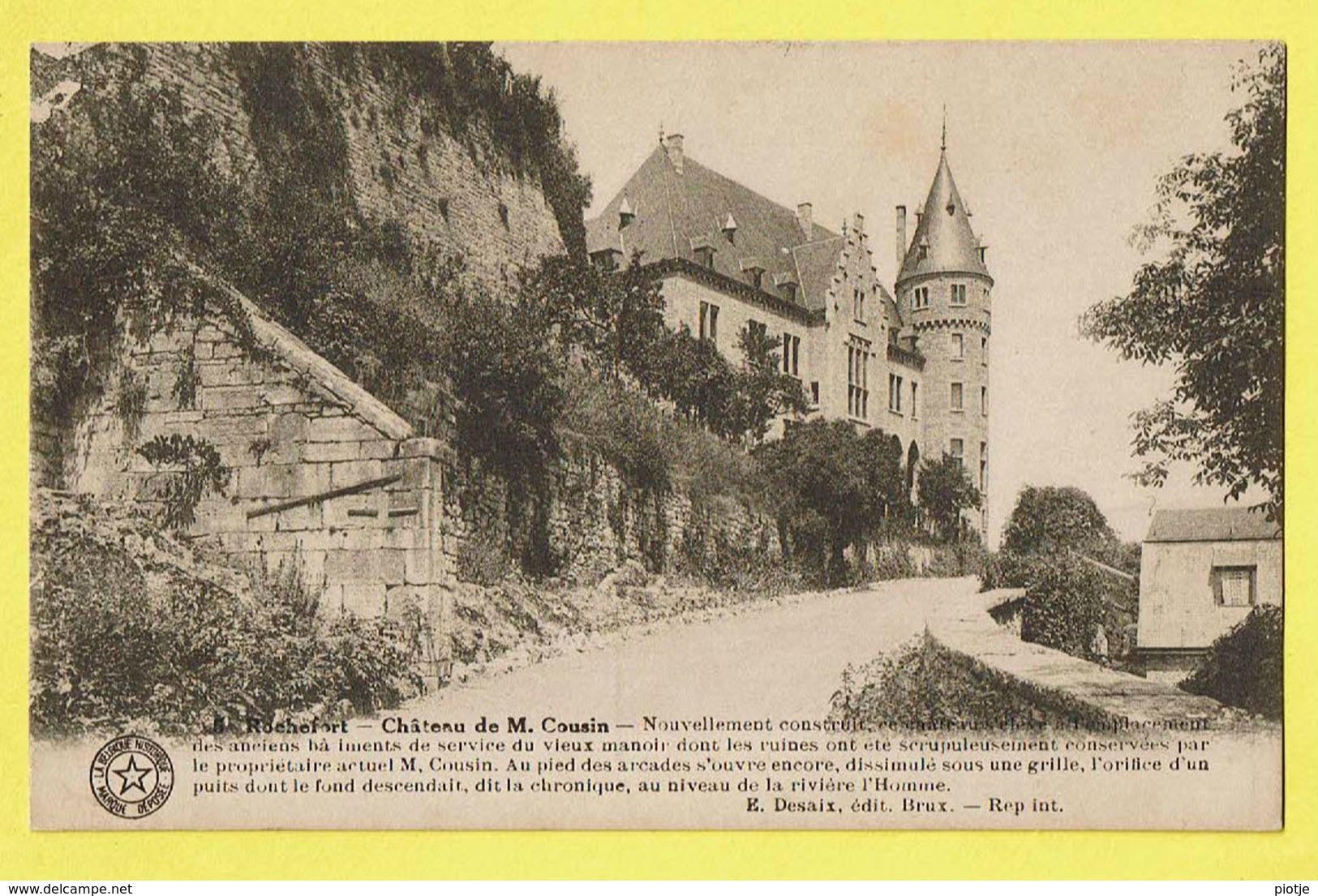 * Rochefort (Namur - La Wallonie) * (E. Desaix, Nr 5) Chateau De M. Cousin, Kasteel, Castle, Rare, Old, Schloss - Rochefort