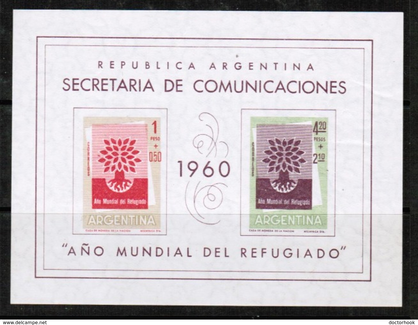 ARGENTINA  Scott # B 25** VF MINT NH SOUVENIR SHEET  LG-855 - Blocks & Sheetlets