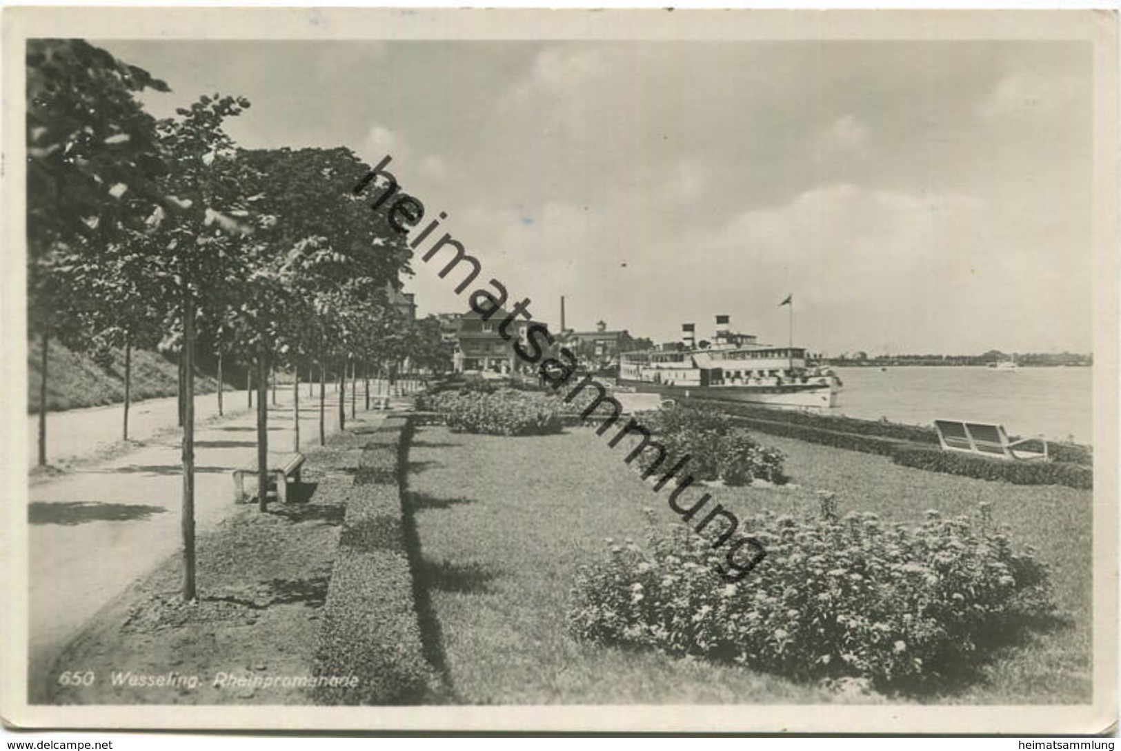 Wesseling - Rheinpromenade - Foto-AK - Verlag Tillmann Eich Wesseling Gel. 1941 - Wesseling