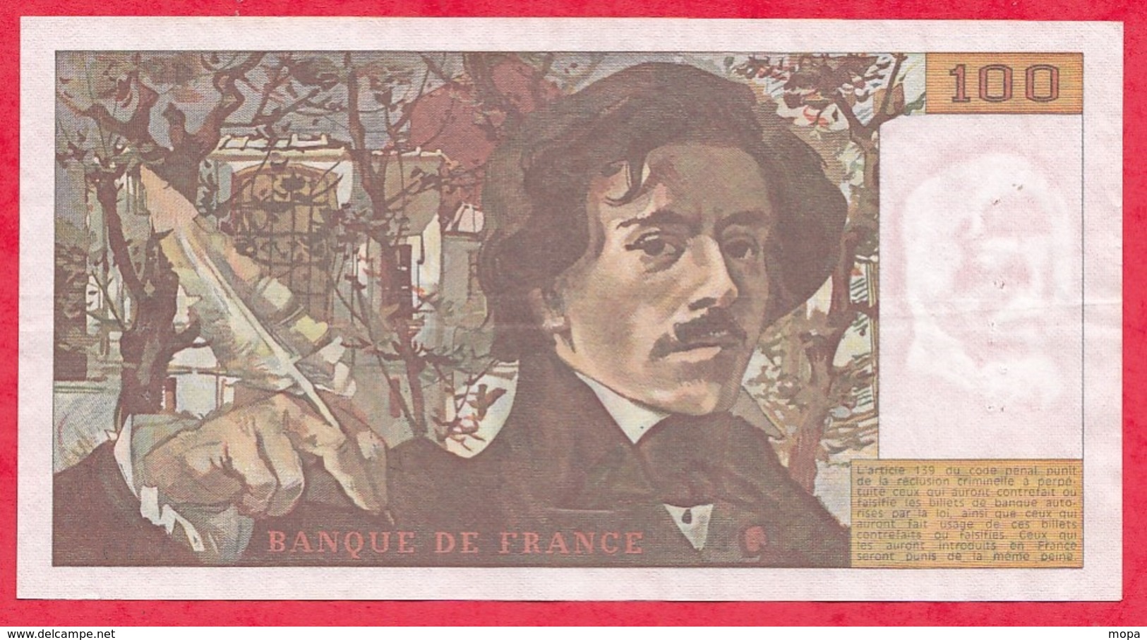 100 Francs "Delacroix" 1979 ---début D 'alphabet -Série -A.16 ---F/TTB+ - 100 F 1978-1995 ''Delacroix''