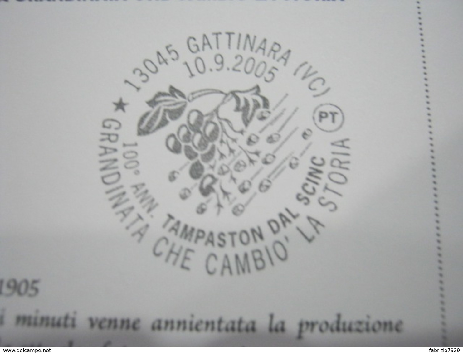 G1 ITALIA GATTINARA VINO UVA ENOLOGIA WINE WEIN ENOLOGY ENOLOGIE - ANNULLO 2005 TEMPESTA METEO - Protezione Dell'Ambiente & Clima