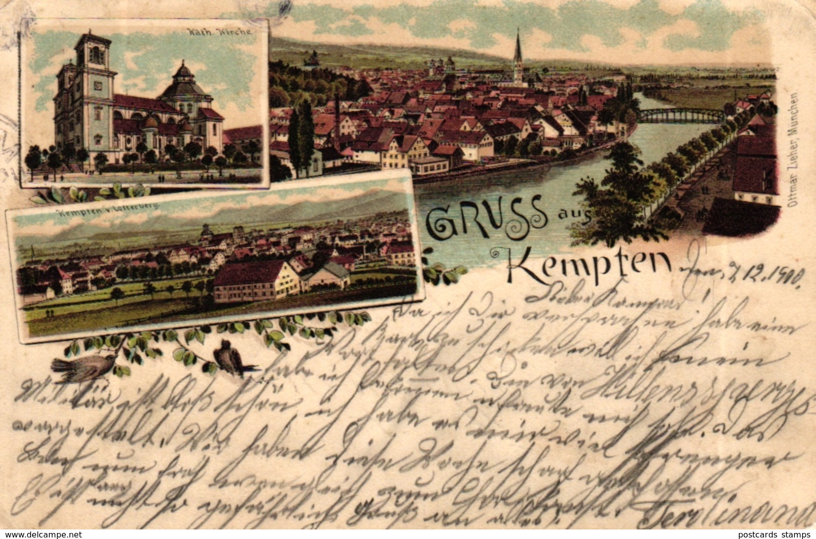Kempten, Farb-Litho, 1900 - Kempten