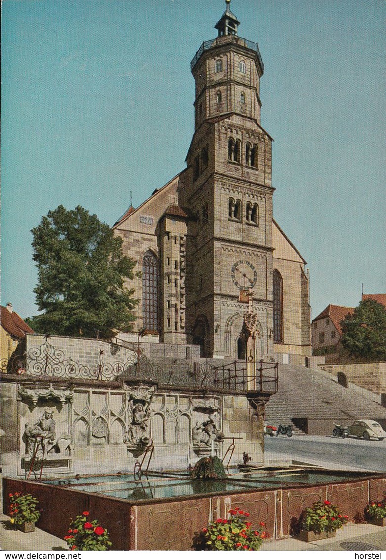 D-74523 Schwäbisch Hall - St.Michaelskirche - Church - Car - VW Käfer - Motorrad - Schwaebisch Hall