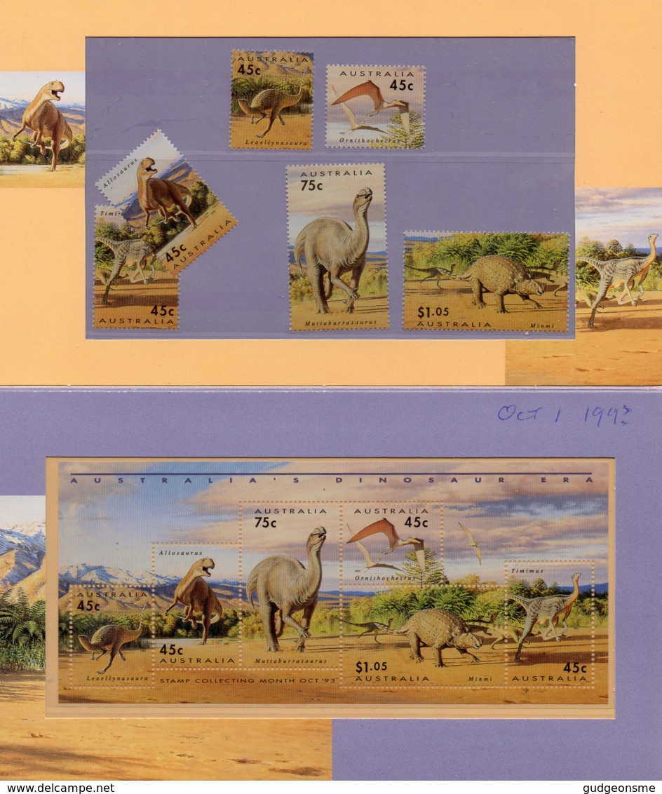 1993 SG1423-28/MS1429 Prehistoric Animals PP - Presentation Packs