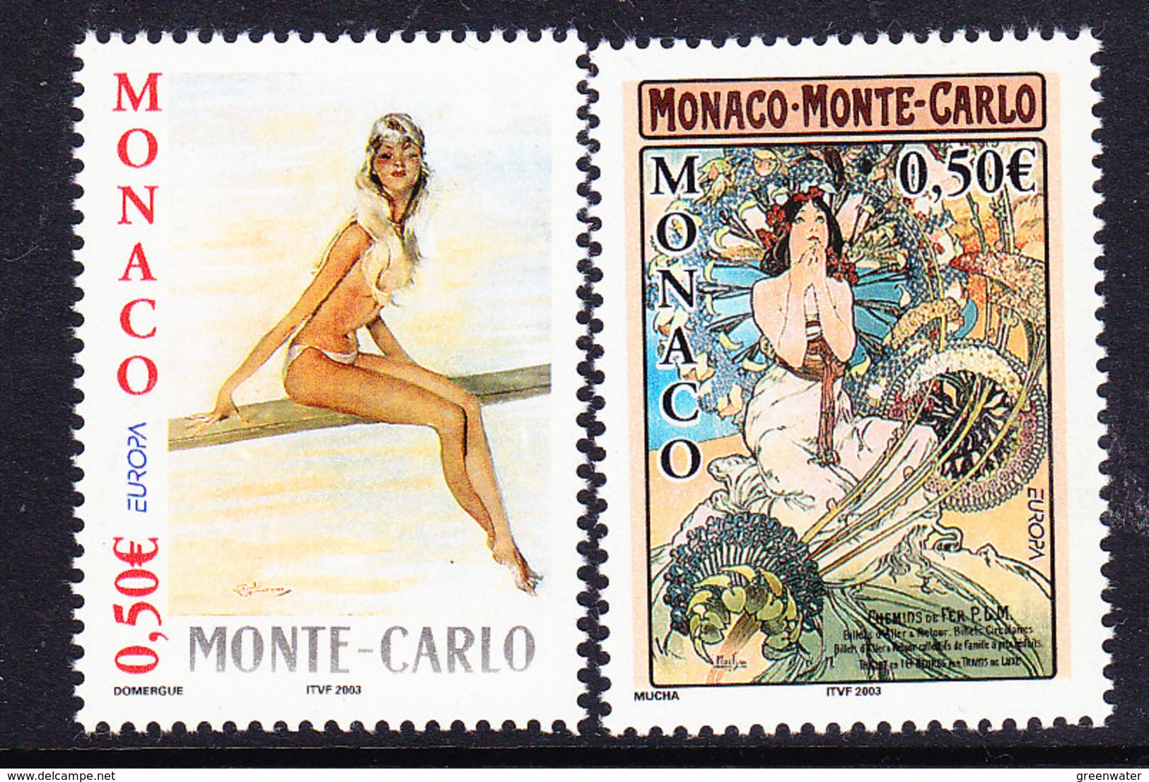 Europa Cept 2003 Monaco 2v  ** Mnh (41296F) @ Face - 2003