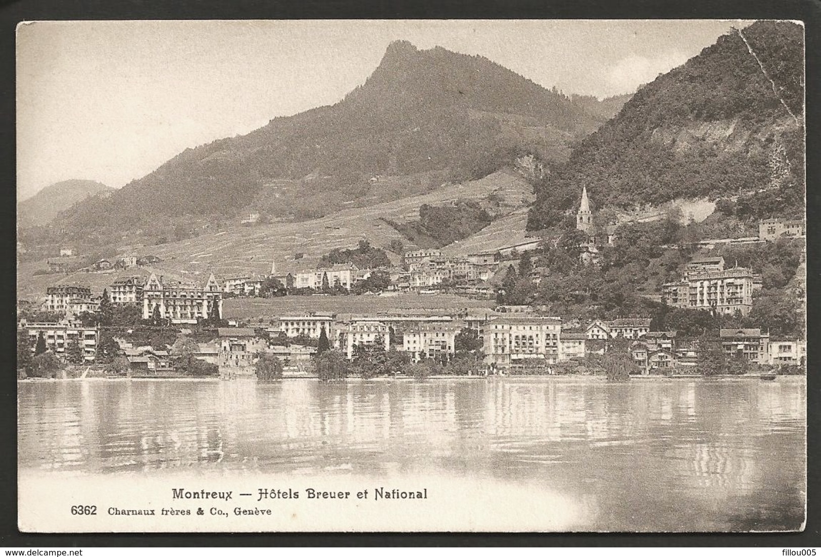 SUISSE MONTREUX  (VAUD ) ...HOTELS BREUER ET NATIONAL....EGLISE ...C2934 - Montreux