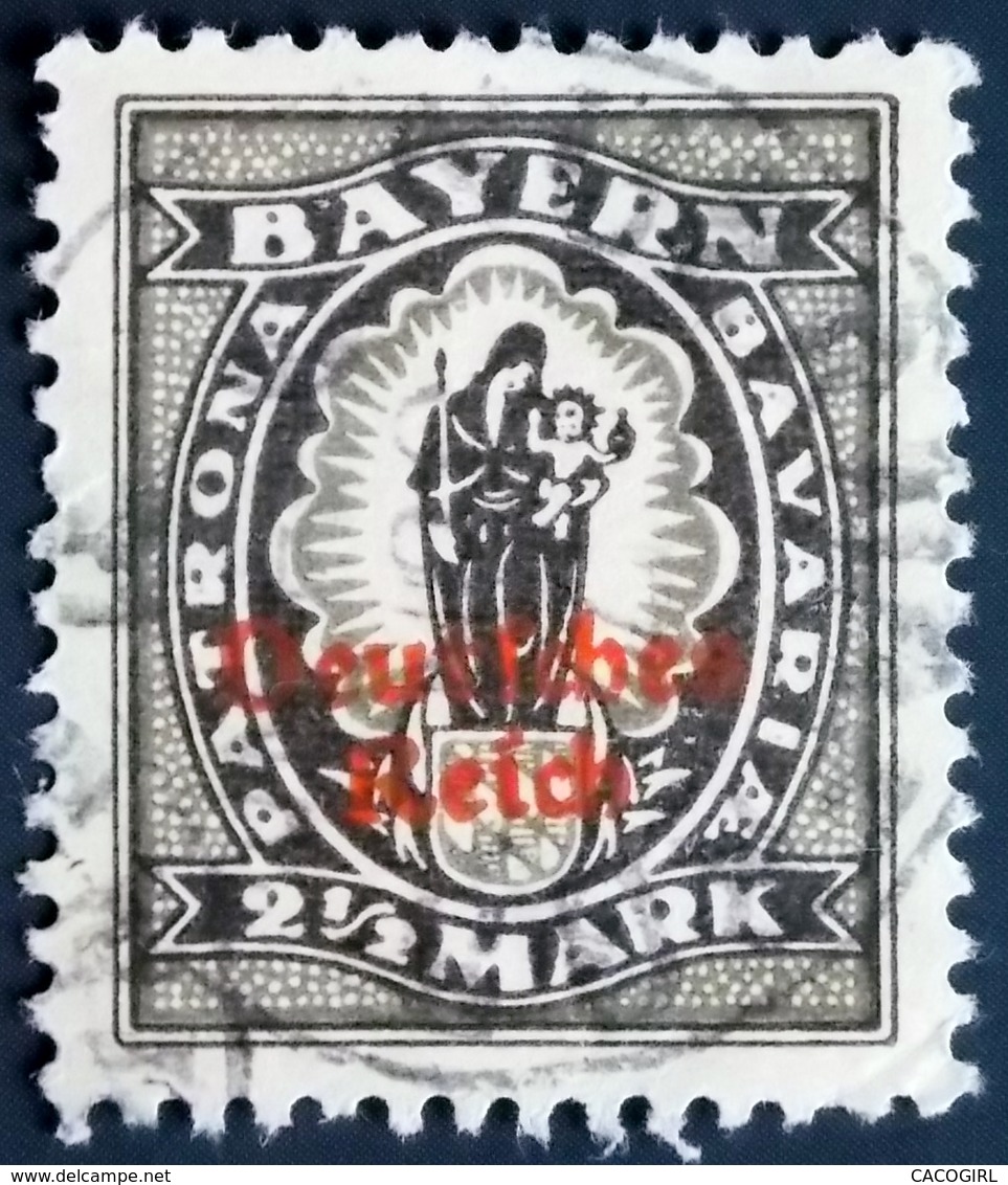 DEUTSCHES REICH 1920-21: Mi 133 / YT Bavière 210  /  Mi:DR 134II, Yt:DE-BY 211 Var - Used Stamps