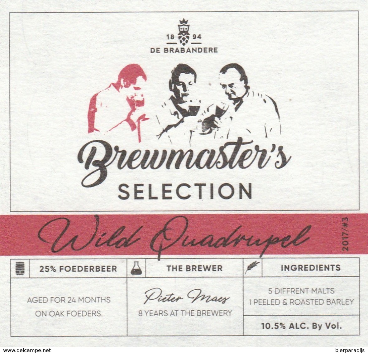 Etiket     Brouwerij  De Brabandere - Bière