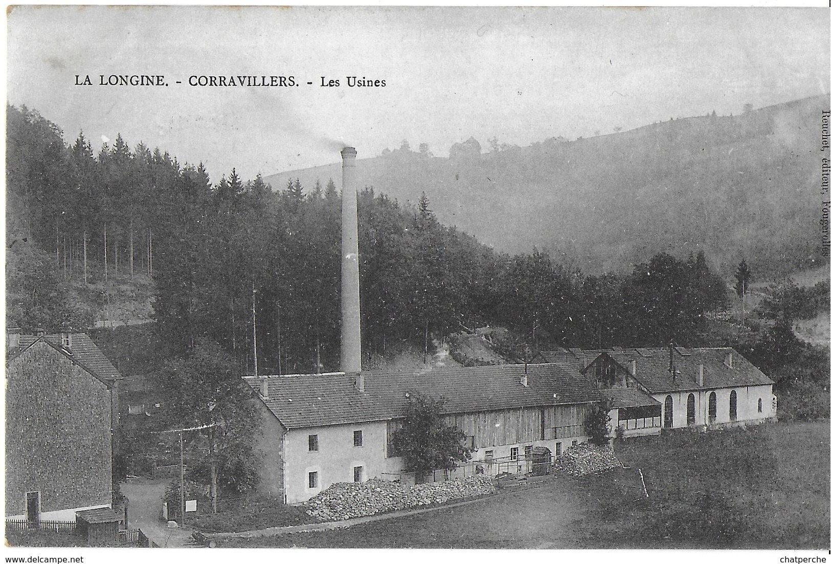 LA LONGINE-CORRAVILLERS 70 HAUTE-SAÔNE  LES USINES  MARQUE POSTALE VERSO OR   JCT&DG - Autres & Non Classés