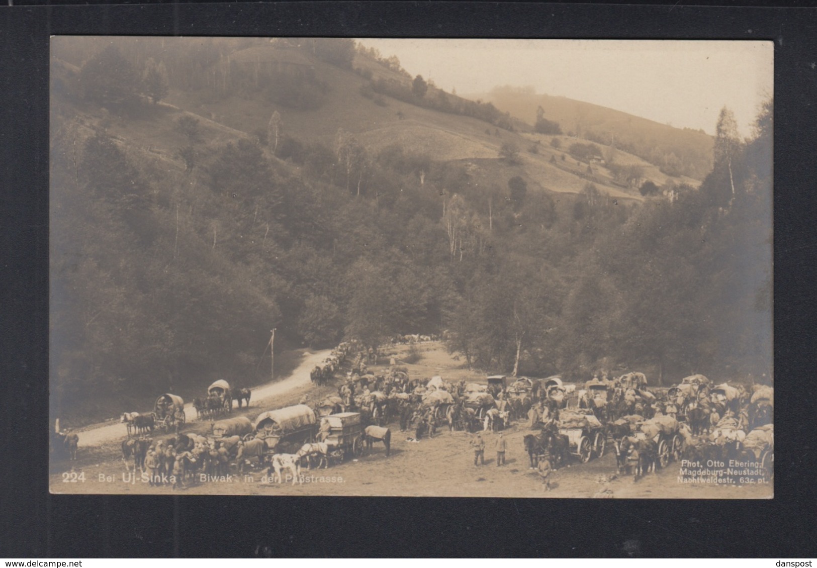 Romania PPC Sinca Noua Uj Sinka WW I German Army Bivouac - Roumanie