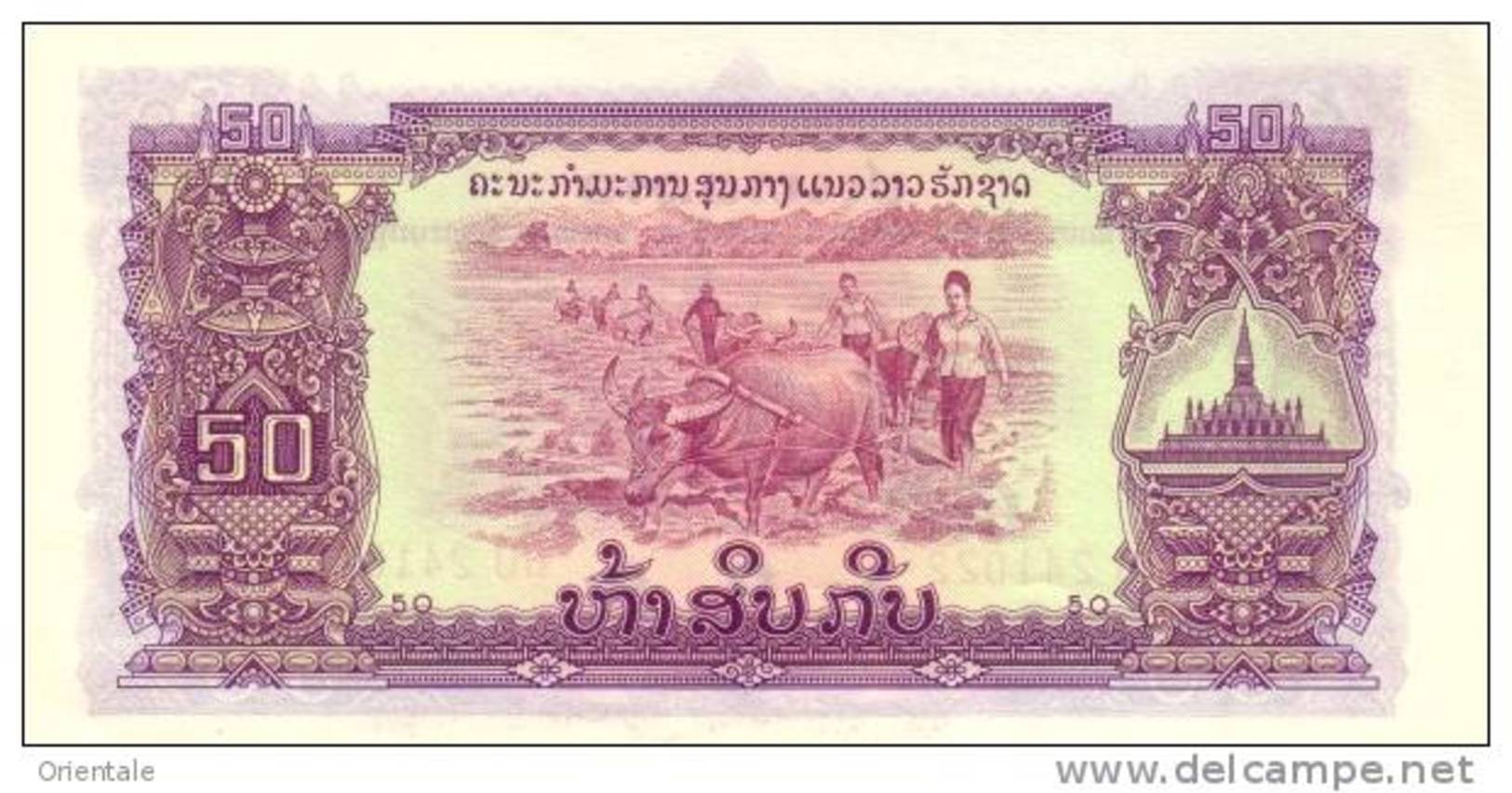 LAOS P. 22b 50 K 1968 UNC - Laos