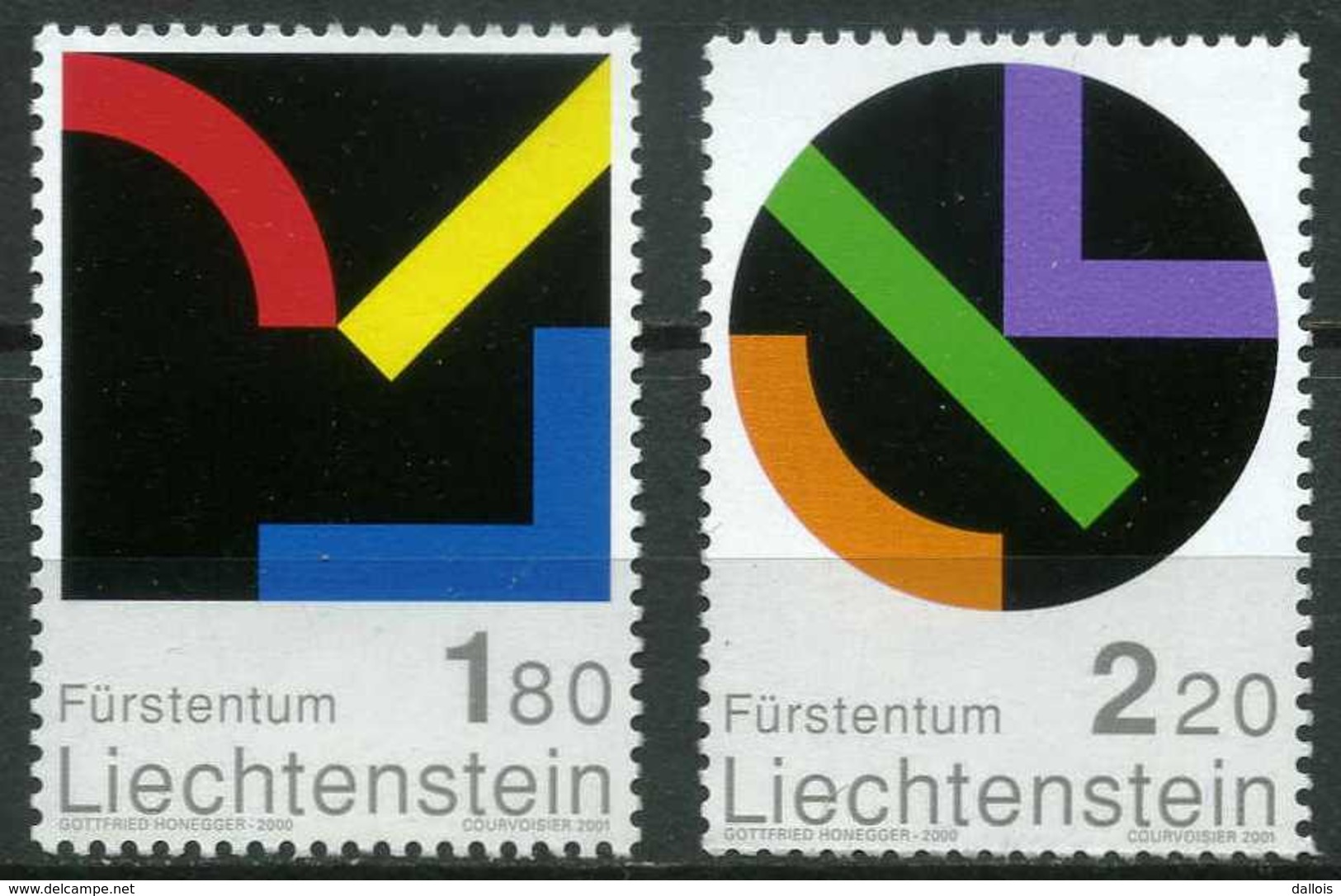 Liechtenstein - 2001 - Tableaux - Gottfried Honegger - Neufs - Modern