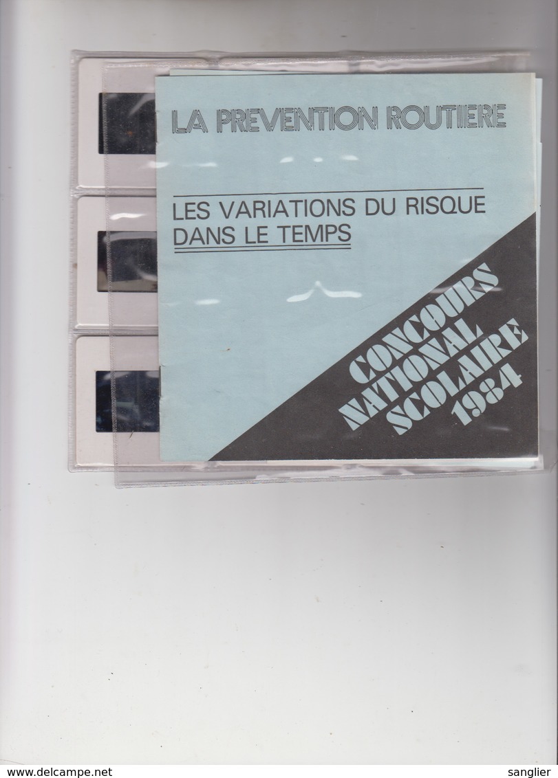 CONCOURS NATIONAL SCOLAIRE 1984 - LA PREVENTION ROUTIERE - LES VARIATIONS.... - 9 DIAPOSITIVES - Other & Unclassified