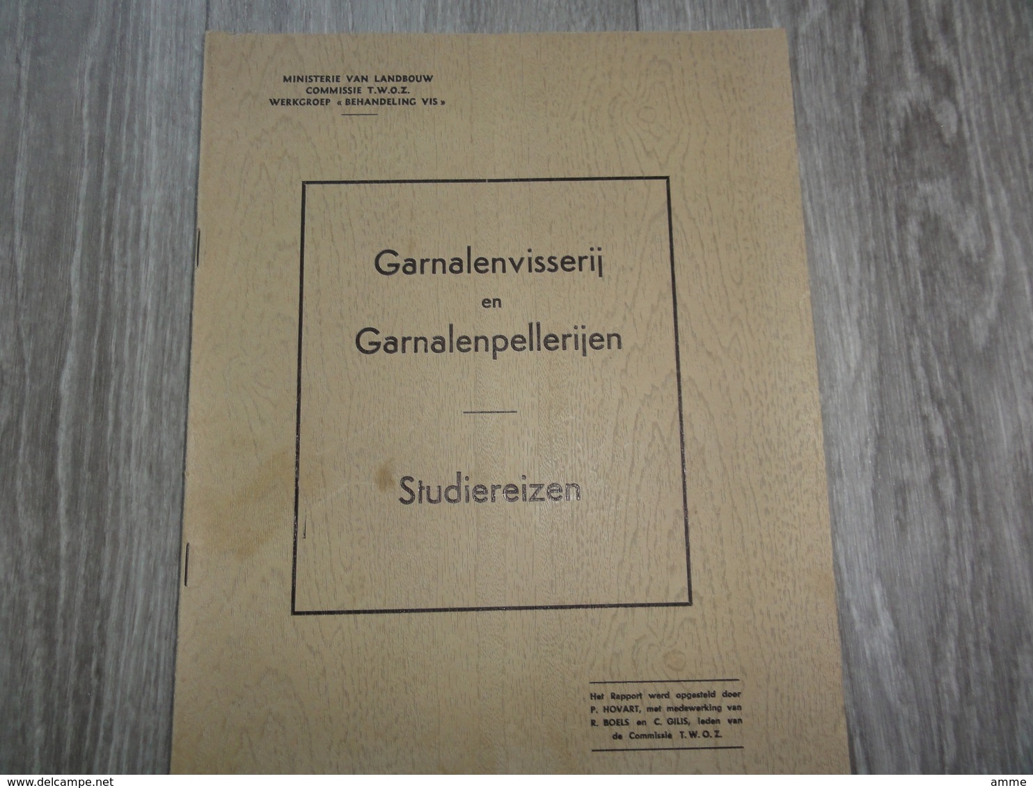 Rapport Over De Garnalenvisserij En Garnalenpellerijen (1960) - Studiereizen In Het Buitenland (vis - Visserij) - Sachbücher