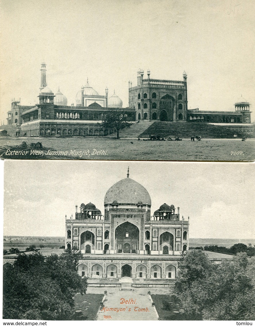 DELHI   2 Cpa  Jumma Musjid-Humayon Tomb - Inde