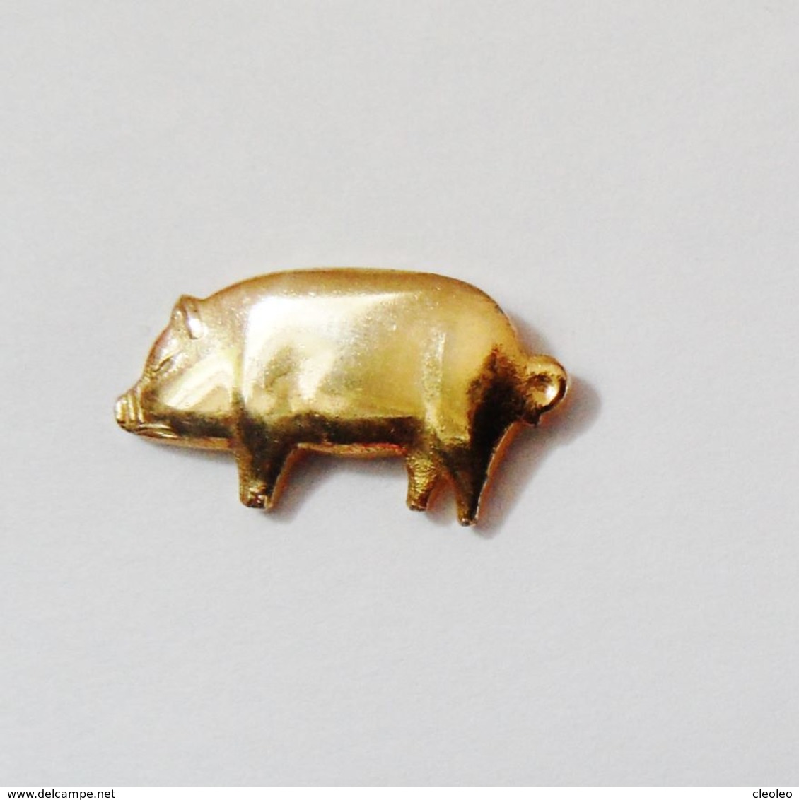 Pin's Doré Cochon - ANIMAUX - Animaux