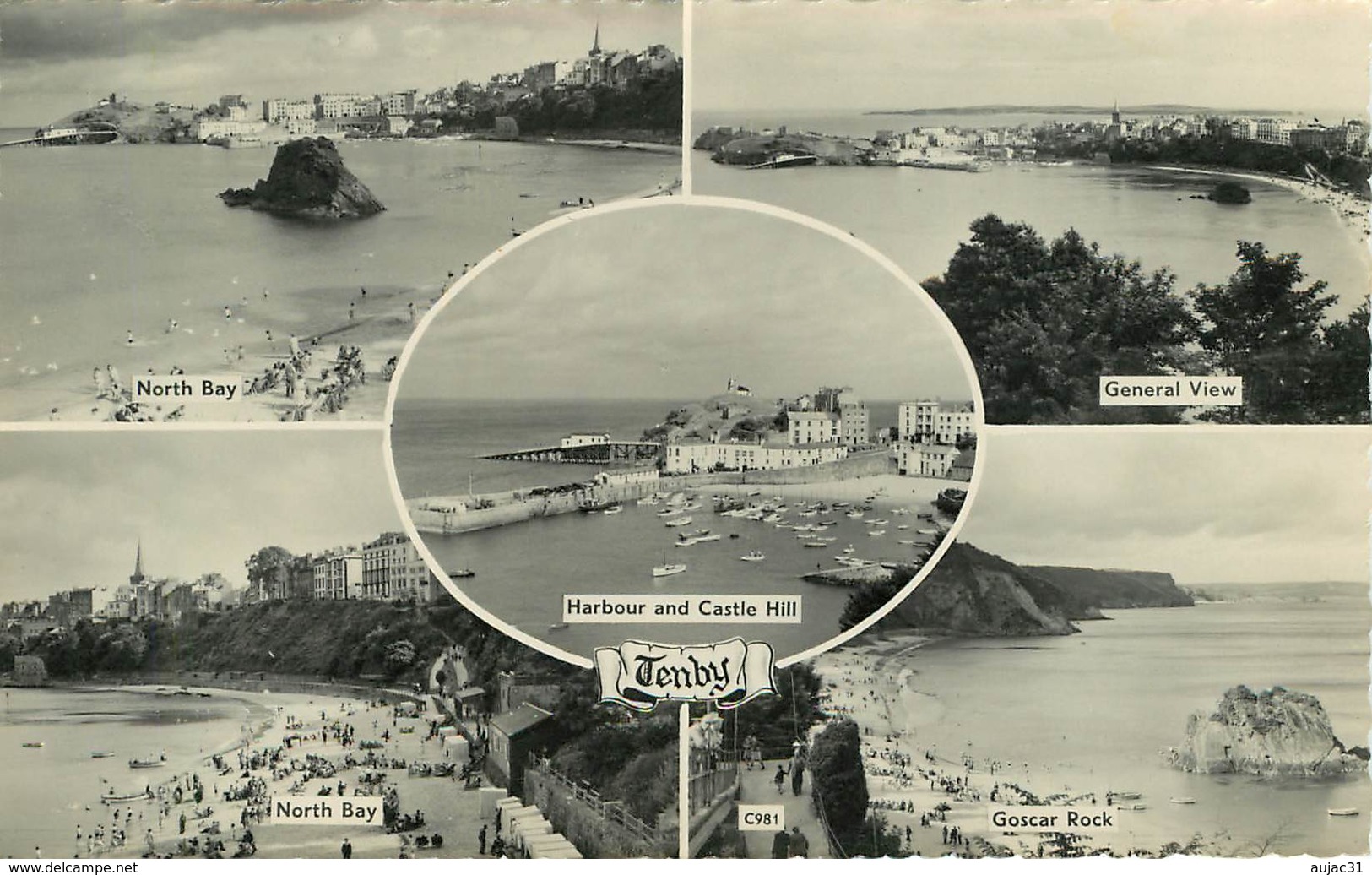 Royaume-Uni - Pays De Galles - Tenby - Multivues - Semi Moderne Petit Format - Bon état - Autres & Non Classés