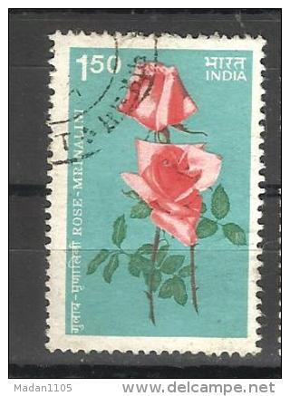 INDIA, 1984, ROSES,  Rose, Flowers,  Rs 1.50 Stamp, 1 V,   FINE USED - Used Stamps