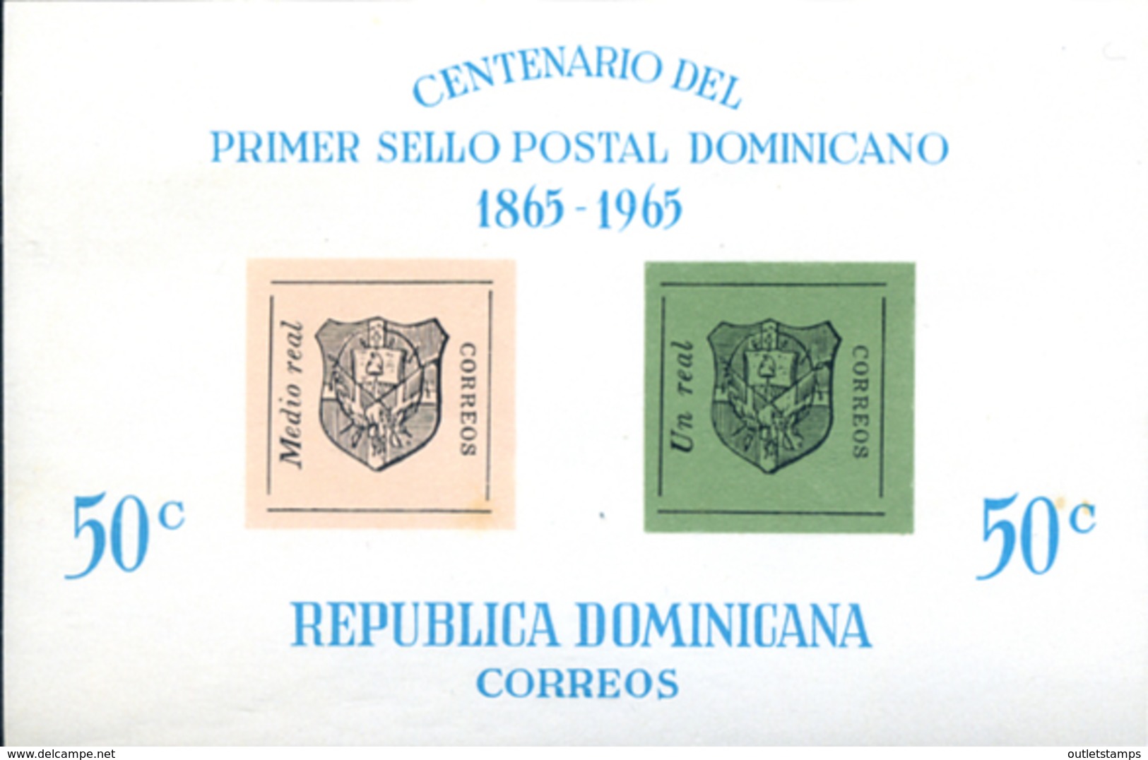 Ref. 248552 * NEW *  - DOMINICANA . 1965. CENTENARY OF THE STAMP. CENTENARIO DEL SELLO - Dominicaine (République)