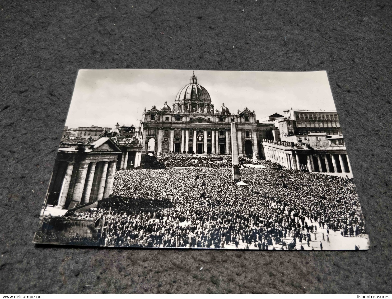 ANTIQUE PHOTO POSTCARD ITALY - VATICAN - PIAZZA E BASILICA DI S. PIETRO CIRCULATED 1959 - Vatican