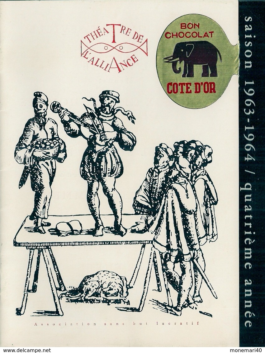 THÉATRE DE L'ALLIANCE (WOLUWE-ST-ÉTIENNE - BRUXELLES) 'UNE POIRE POUR LA MORT' De Henry SAUVAGE. - Programs