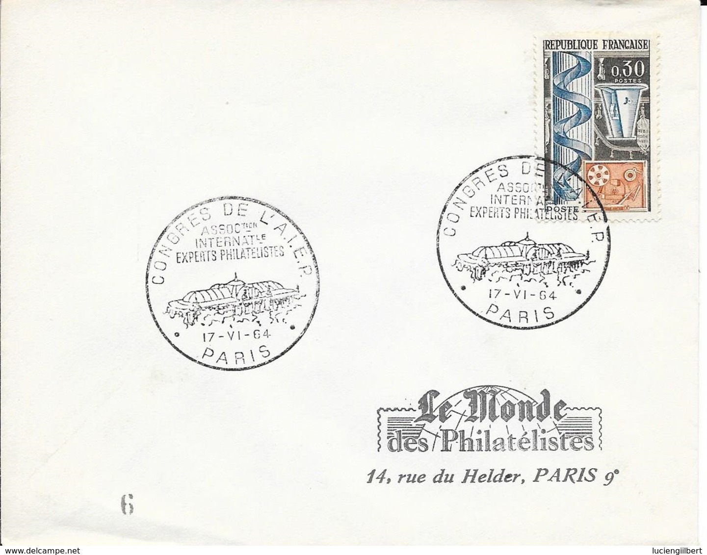 SEINE 75 - PARIS - CACHET COMMEMO   - DESCRIPTION - 1964 - TIMBRE N° 1414  SEUL SUR LETTRE - Commemorative Postmarks