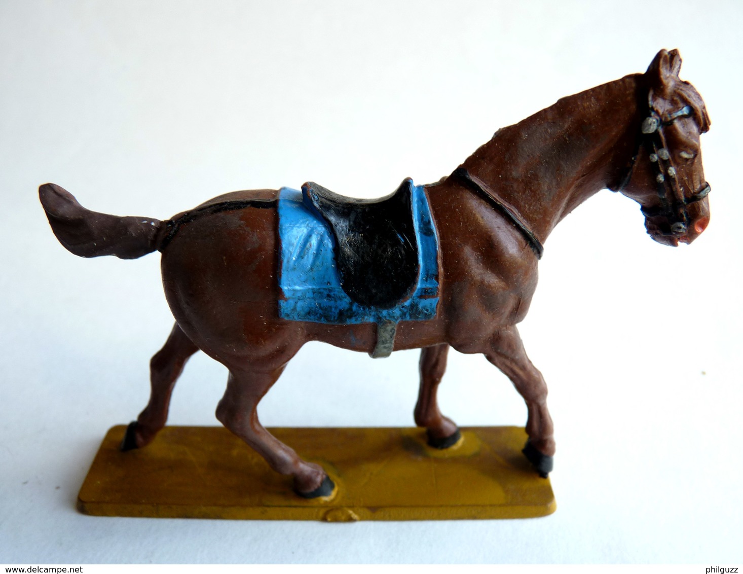 FIGURINE STARLUX 1972 CHEVAL NORDISTE MARRON Sans Cavalier (1) QUEUE RESTAUREE - Starlux