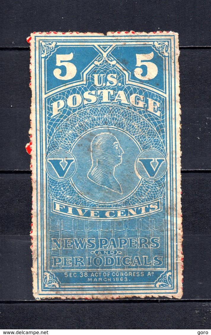 EEUU,. 1865  .-   Y&T   Nº    1   Timbre Pour  Journaux - Other & Unclassified