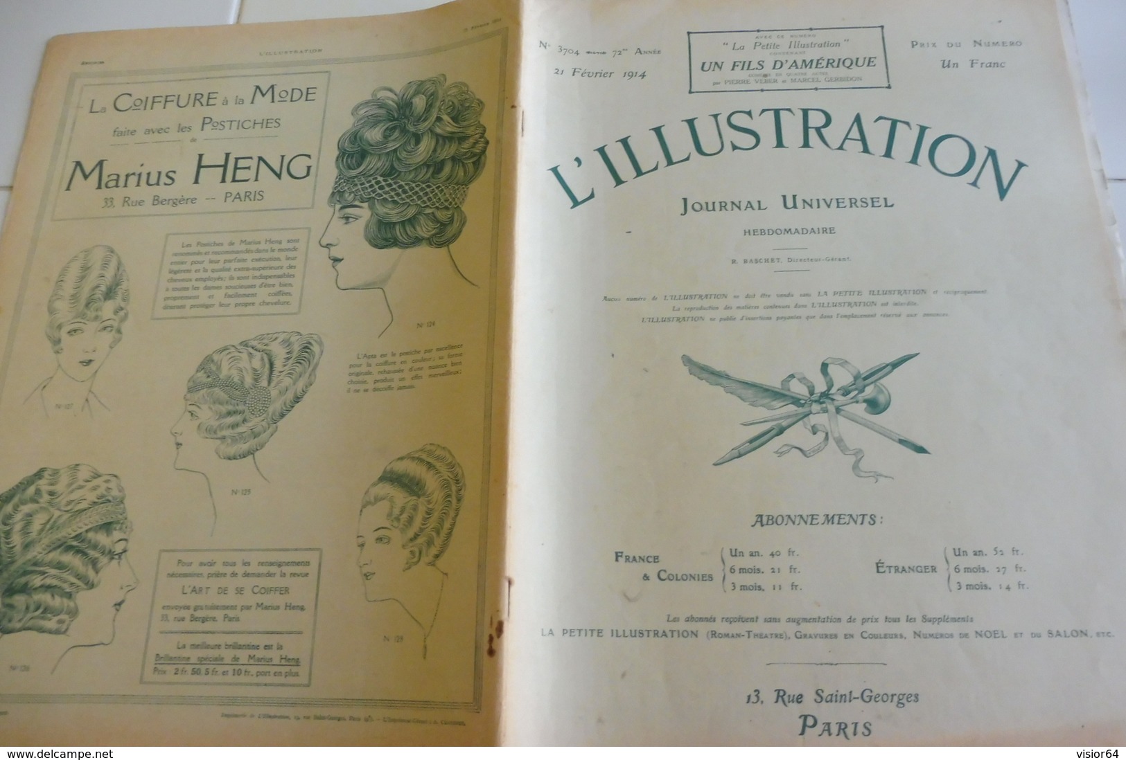 L'ILLUSTRATION 21 FEVRIER 1914- GEORGES DE GRECE/ ALPHONSE BERTILLON/ LE HAVRE/ JAPON/ MAROC/ PRINCE DE WIED - L'Illustration