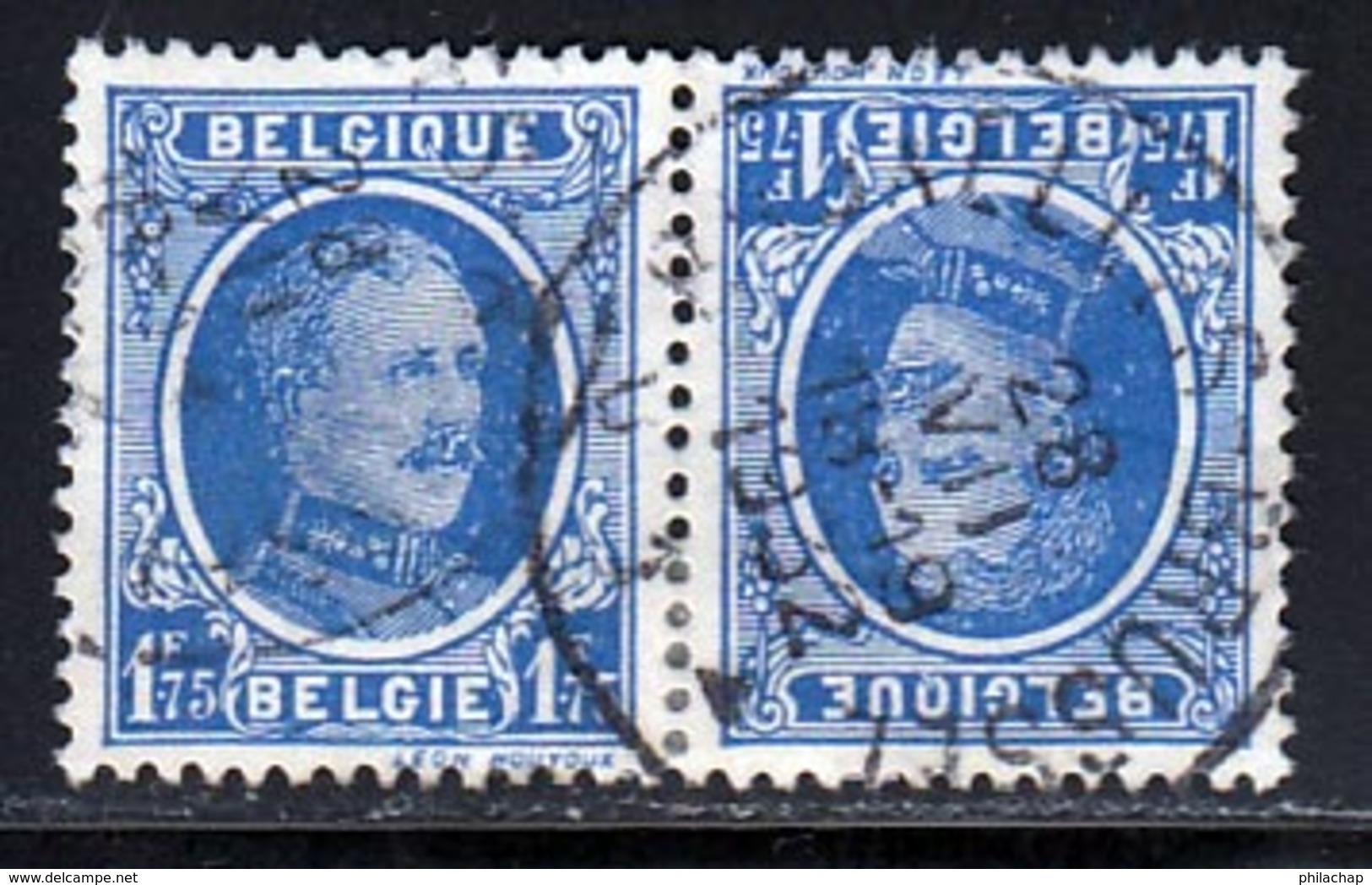 Belgique 1927 Yvert 257a (o) B Oblitere(s) - 1922-1927 Houyoux