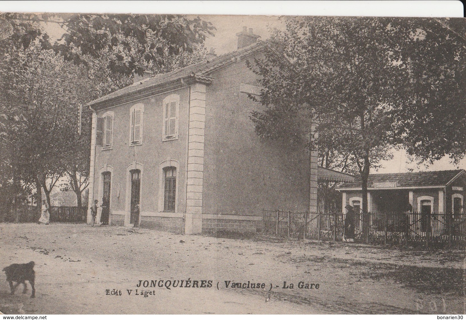 CPA 84  JONCQUIERES  LA GARE EXTERIEUR - Autres & Non Classés