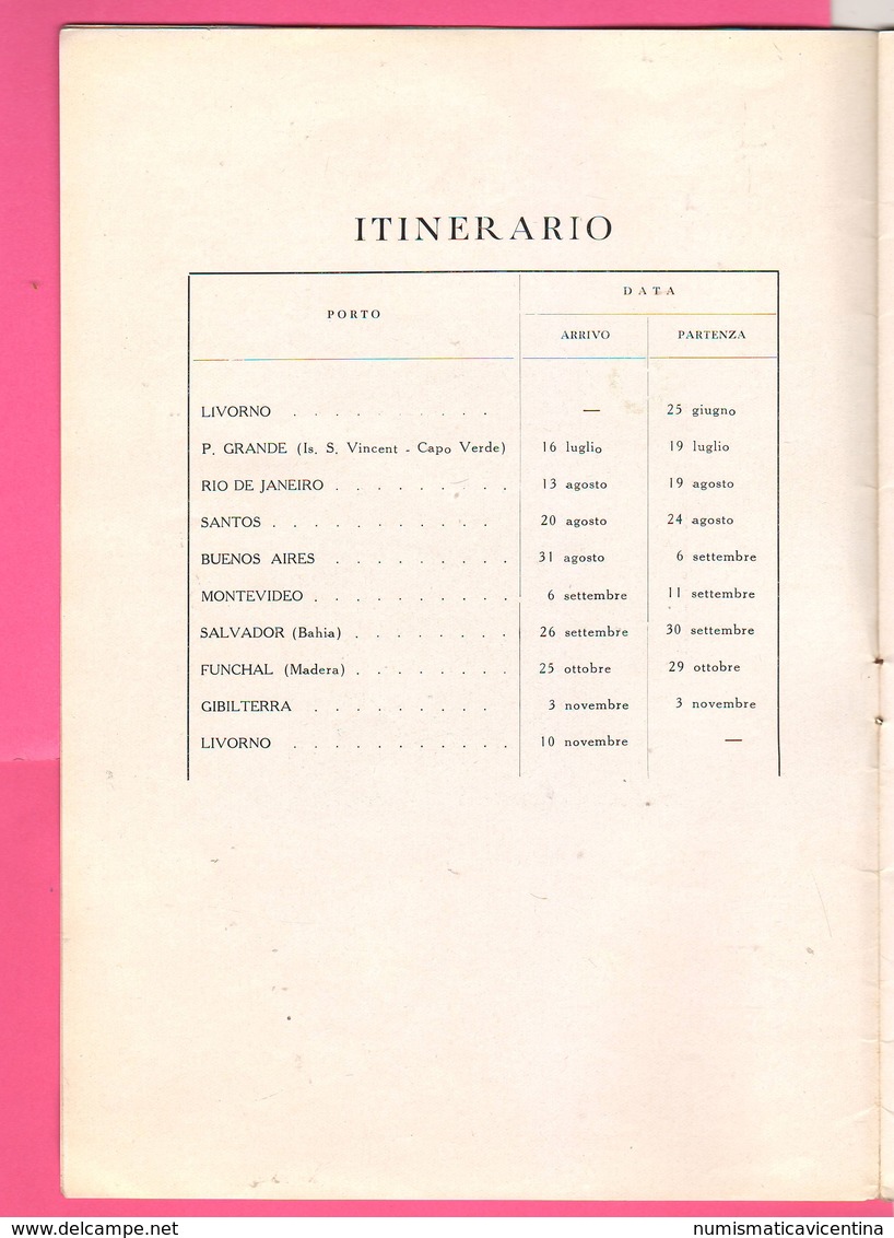 Nave Scuola Amerigo Vespucci Crociera Navale 1952 Libro Illustrato - Altri & Non Classificati