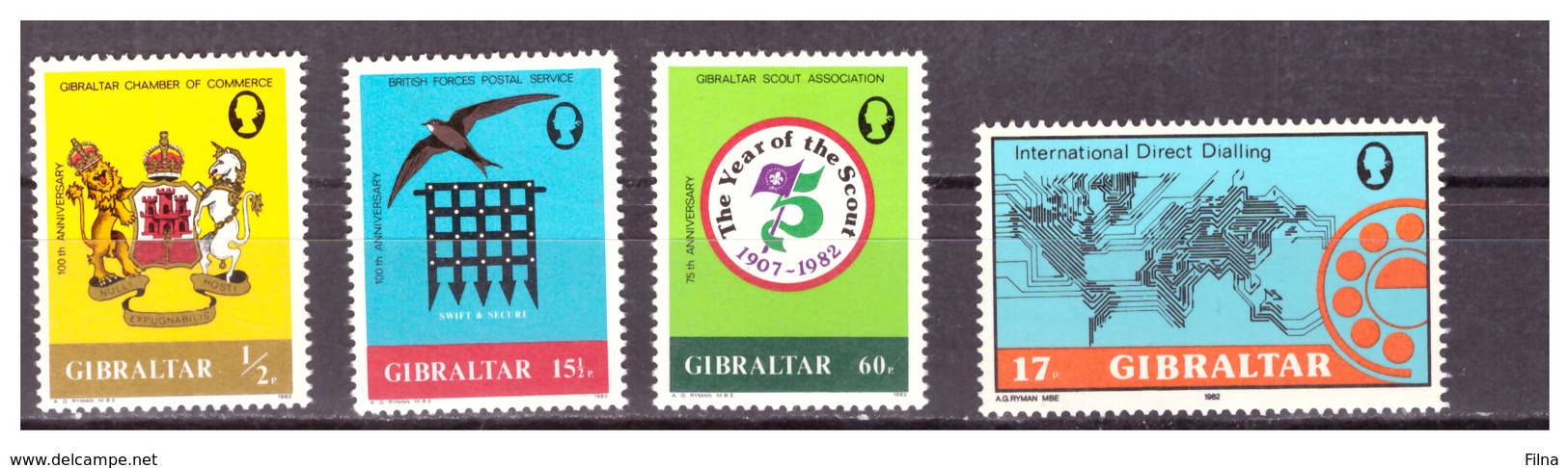 GIBRALTAR -  1982 - SELECTION OF STAMPS. - MNH** - Gibraltar