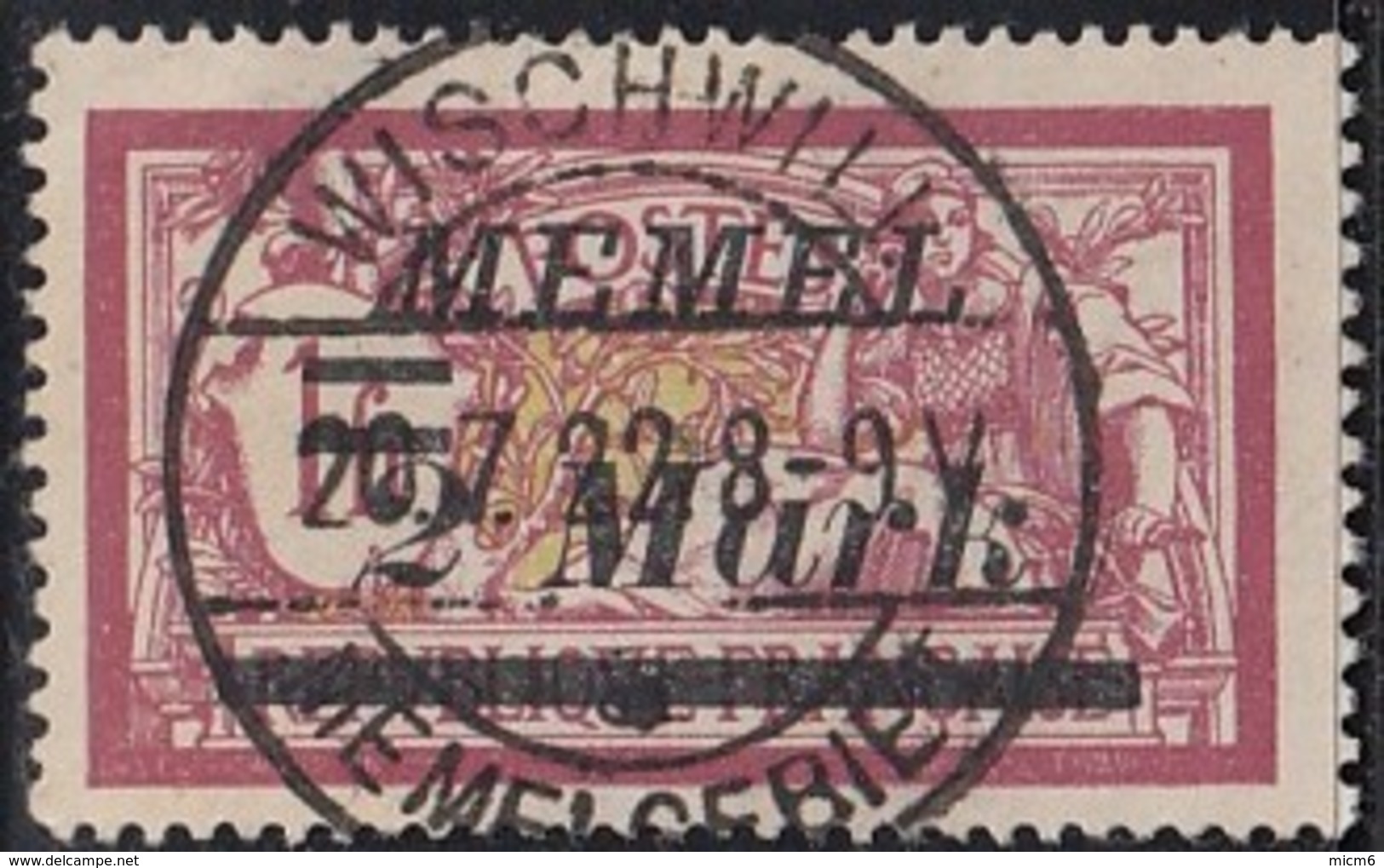 Memel- N° 60 (YT) N° 60 (AM) Oblitéré De Wischwill (1922). - Oblitérés