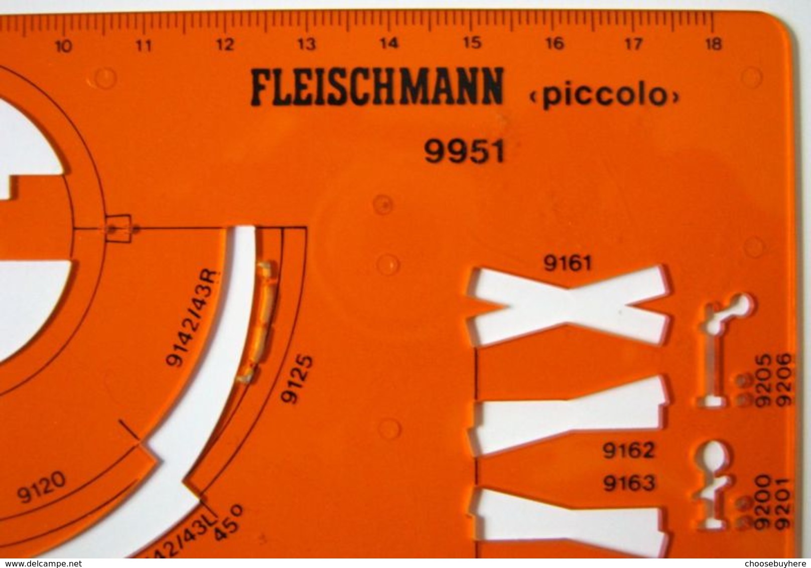FLEISCHMANN 9951 Piccolo Spur N Zeichen Schablone Gleisplan Gleispläne 1:5 - Rails