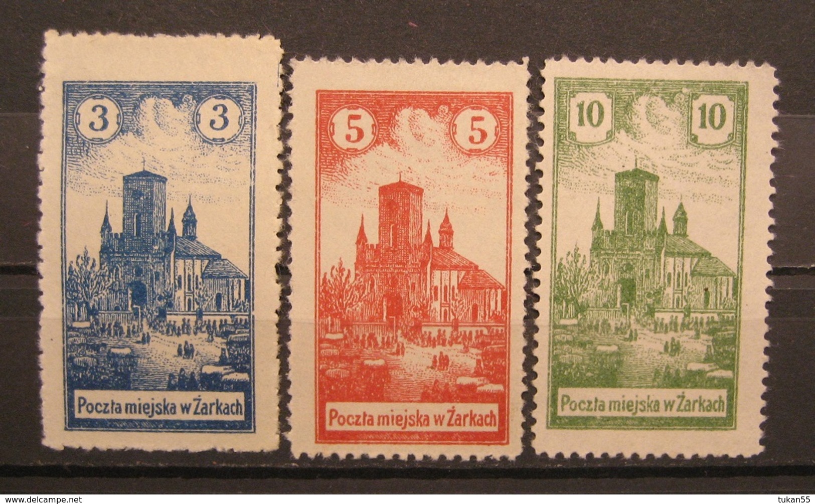 Polen Lokale Postgebiete Zarki 1918* Mi.Nr.4,5,8 Ungebraucht O.gummi Fälschung !   (I114) - Ungebraucht