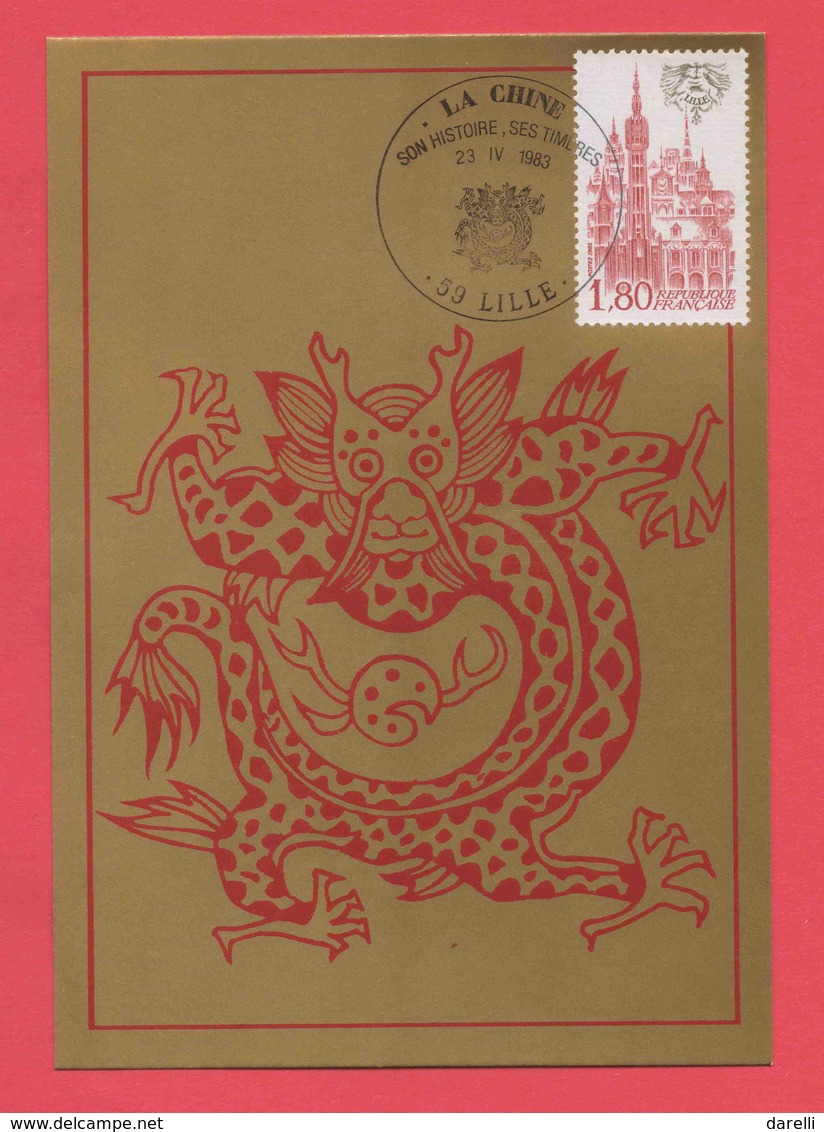 CP Exposition Des Timbres Poste De Chine De Lille  23/04/1983  ( Réf 18-415) - Expositions