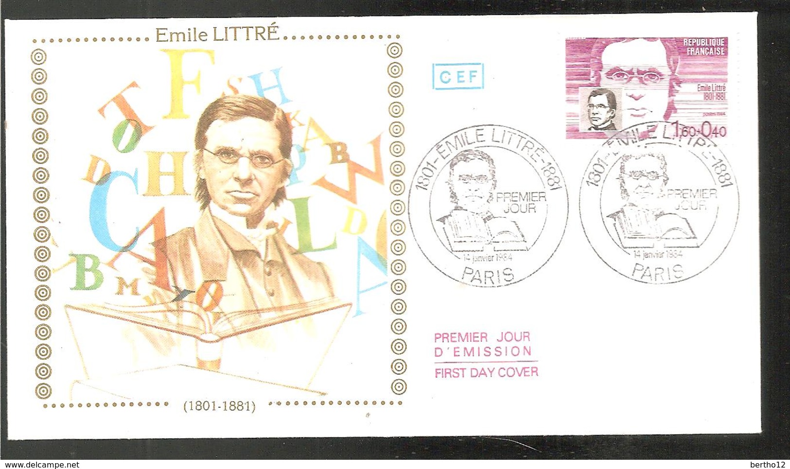 FDC 1984   Emile LITTRE  YT N °2328 - 1980-1989