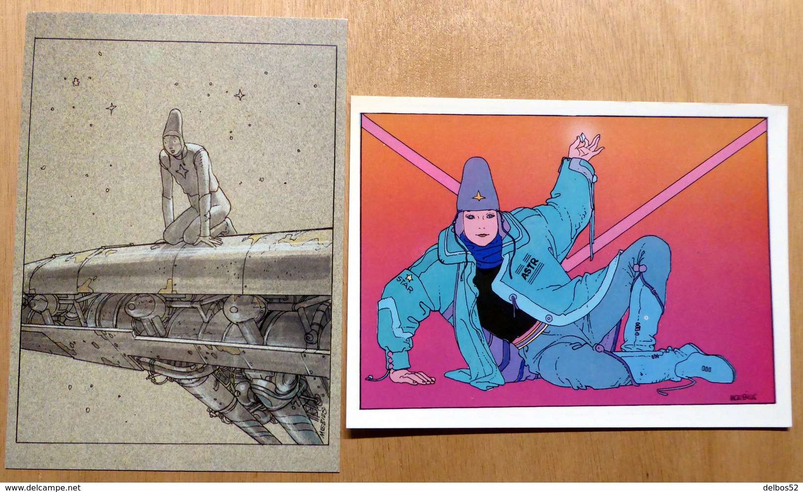 MOEBIUS    : Lot De 2 Cartes Postales - 1983 - Bandes Dessinées