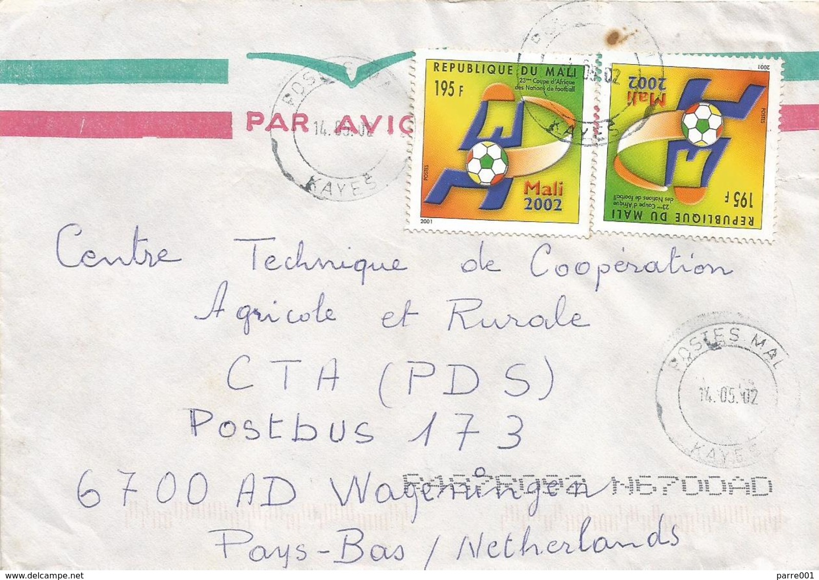 Mali 2002 Kayes Football CAN African Nations Cup 195f Cover - Africa Cup Of Nations