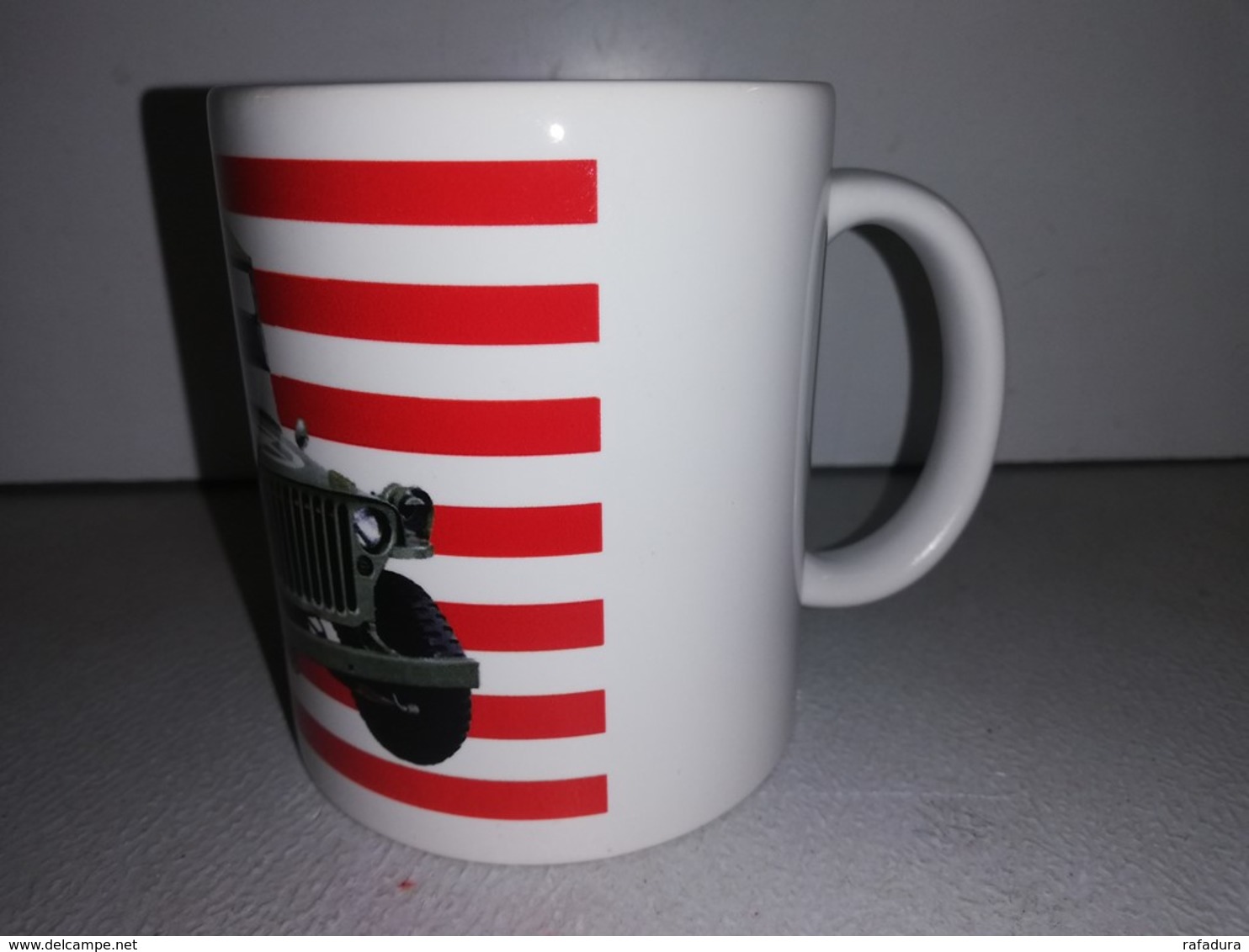 TASSE Ceramique MUG COFFEE NOEL JEEP US FLAG WILLYS MB FORD GPW HOTCHKISS M201 - Veicoli