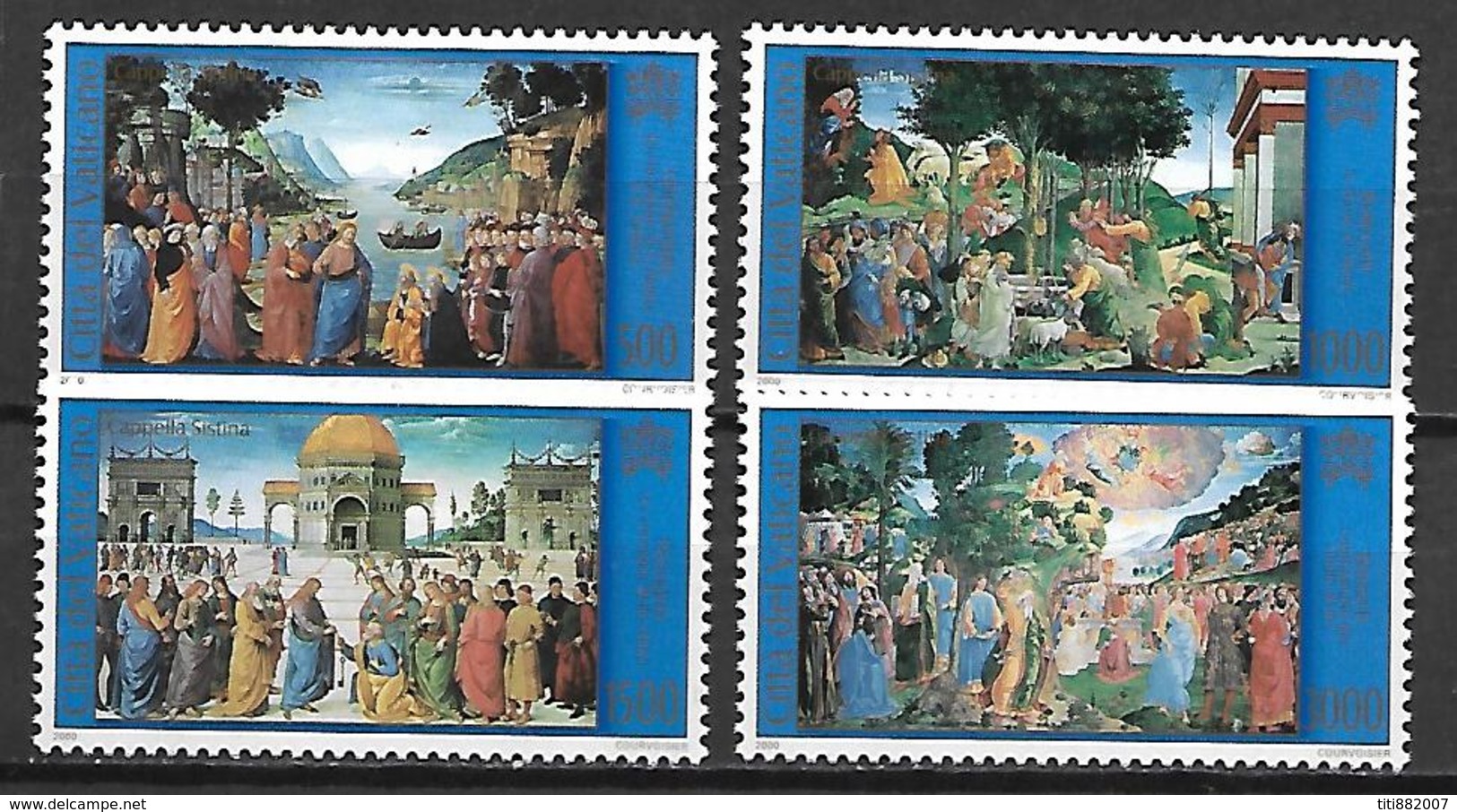 VATICAN     -     2000  .   Y&T N° 1216 à 1219 * . Série Complète .  Chapelle Sixtine Restaurée - Unused Stamps