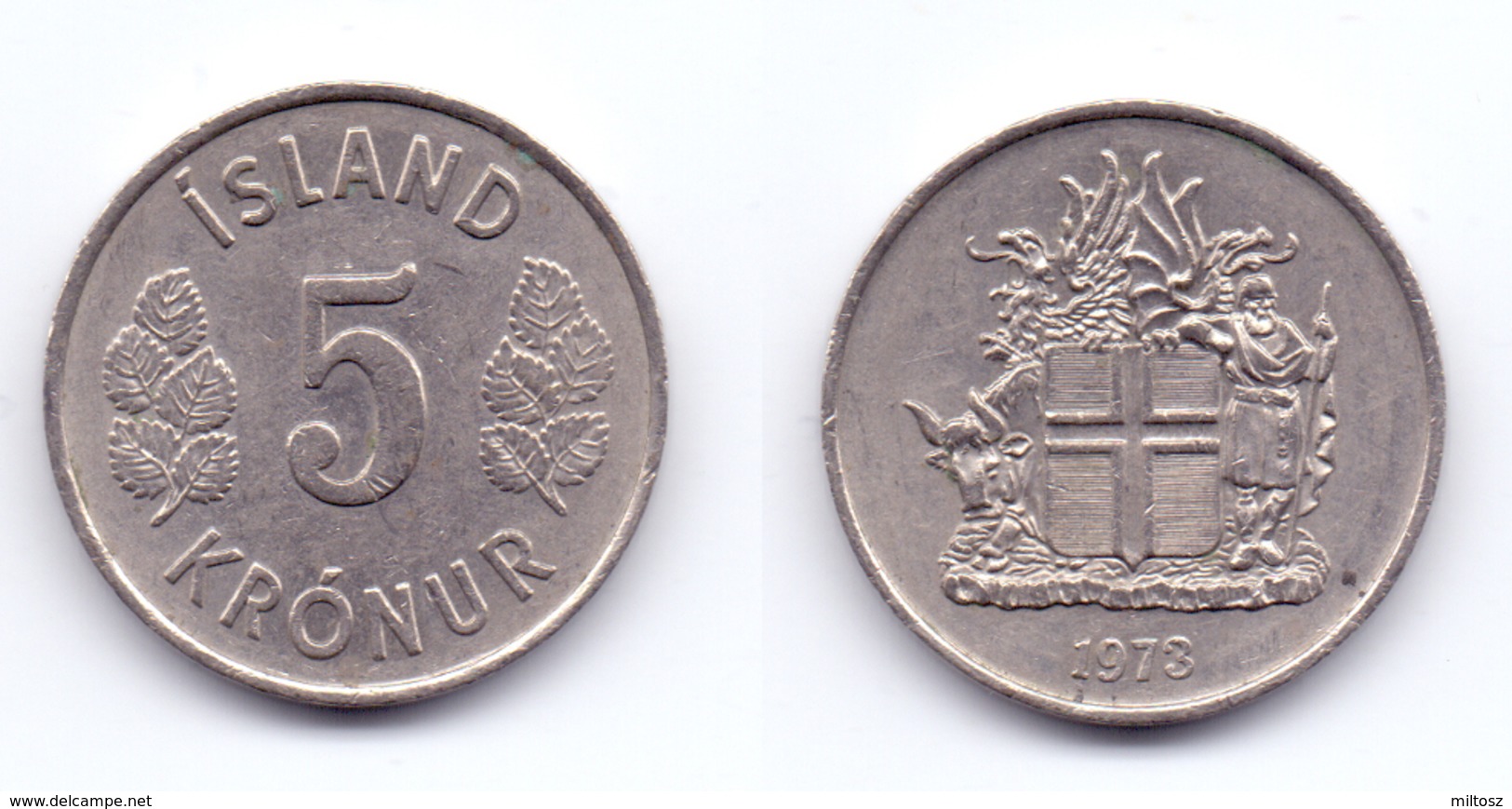 Iceland 5 Kronur 1973 - Islande