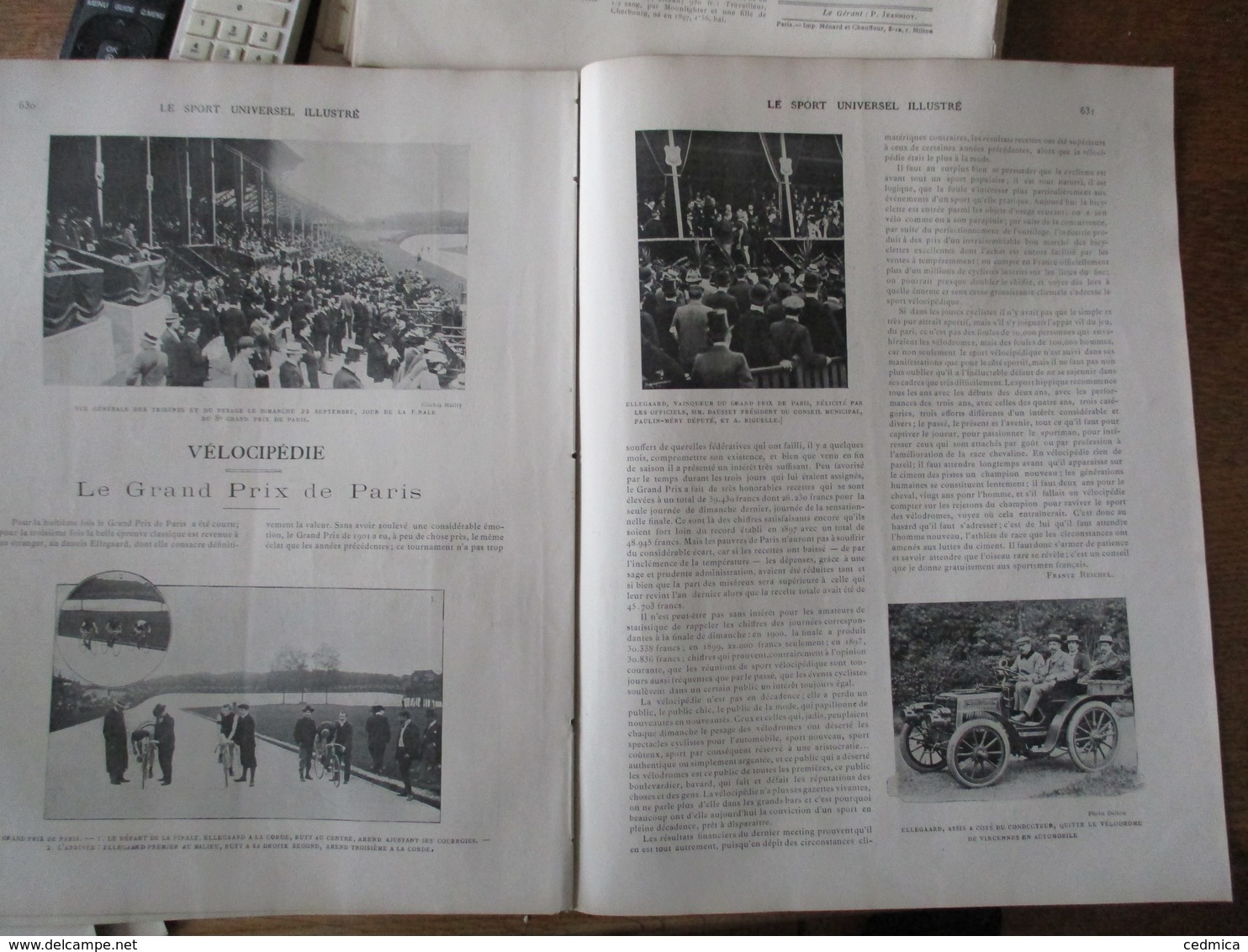 LE SPORT UNIVERSEL ILLUSTRE N°271 28 SEPTEMBRE 1901 L'EMPEREUR NICOLAS II EN FRANCE,EN CAMARGUE,L'EQUIPAGE DU LUART,VELO