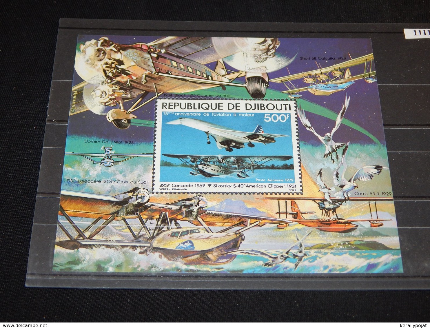 Djibouti - 1979 First Powered Flight Block (3) MNH__(TH-11116) - Djibouti (1977-...)